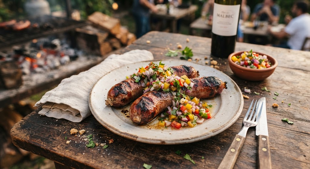Choripan with Quick Criolla